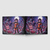 脳を配るハロウィーンゾンビのトリックまたは治療 ゲストブック (全面)