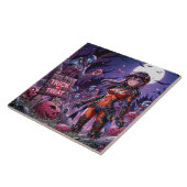 脳を配るハロウィーンゾンビのトリックまたは治療 タイル (側面)