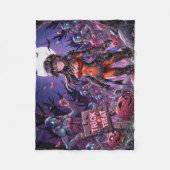 脳を配るハロウィーンゾンビのトリックまたは治療 フリースブランケット (正面)