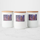 脳を配るハロウィーンゾンビのトリックまたは治療 フードラベル (ボトル)