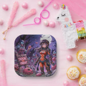 脳を配るハロウィーンゾンビのトリックまたは治療 ペーパープレート (パーティー)