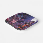 脳を配るハロウィーンゾンビのトリックまたは治療 ペーパープレート (傾斜あり)