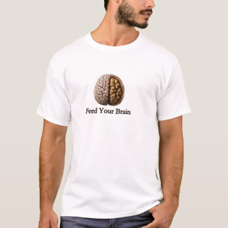 脳を養え ウォルナット脳Tシャツ | モチベーション Tシャツ