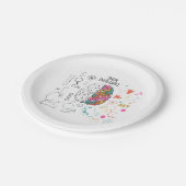 脳インフォグラフィック ペーパープレート (アングル)