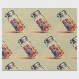 脳カラフルのコンディション ラッピングペーパー