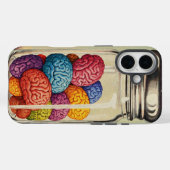 脳カラフルの状態 Case-Mate iPhoneケース (裏面 (横))