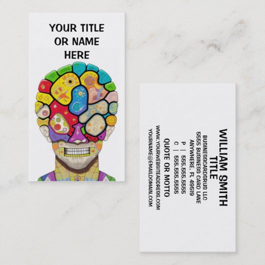 脳カラフルパズル 名刺 (正面/裏面)