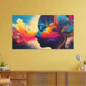 脳カラフル キャンバスプリント (インサイチュ (リビング))
