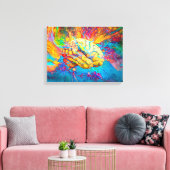 脳サイケデリック キャンバスプリント (インサイチュ (リビング))