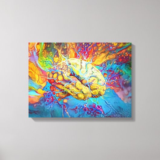 脳サイケデリック キャンバスプリント (正面)