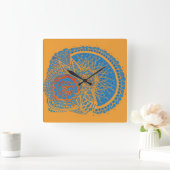 脳スカルウォールクロック スクエア壁時計 (ホーム)