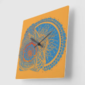 脳スカルウォールクロック スクエア壁時計 (傾斜)