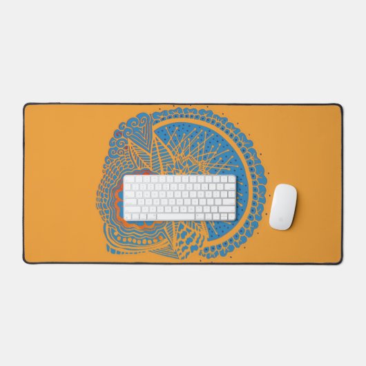 脳スカル デスクマット (キーボード&マウス)