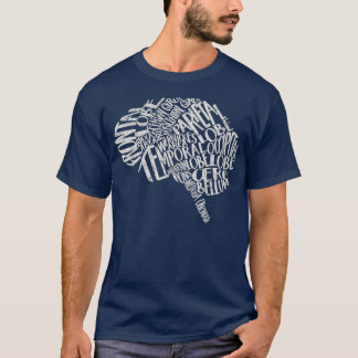 脳タイポグラフィRN神経科学ナース Tシャツ