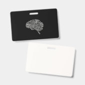 脳タイポグラフィRN神経科学 バッジ (正面＆裏面)