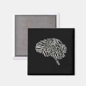 脳タイポグラフィRN神経科学 マグネット (正面/裏面)