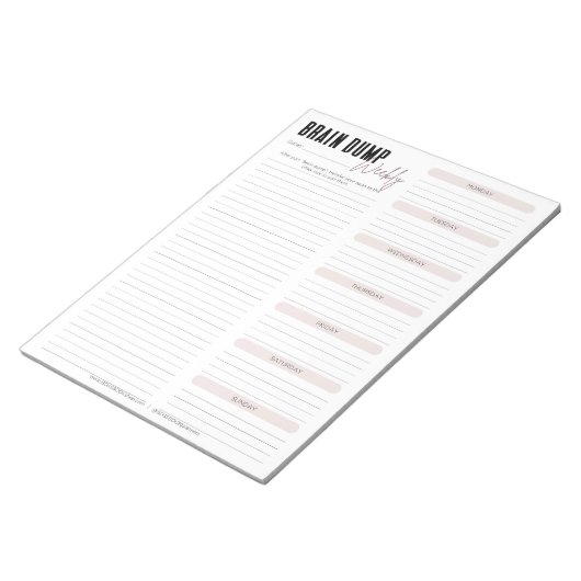 脳ダンプ |毎週の赤面 ノートパッド (アングル)