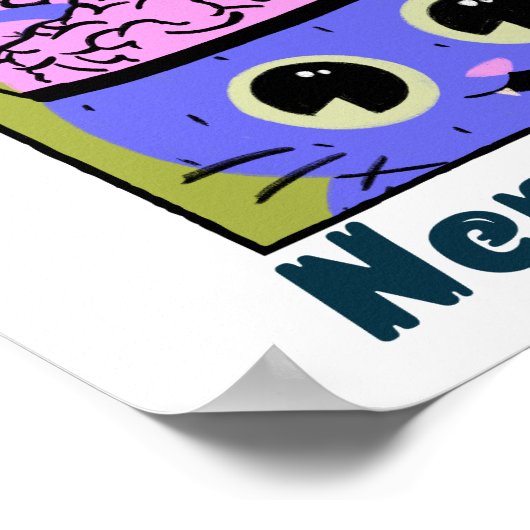 脳デザイン ポスター (角)