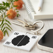 脳データマトリックス キーホルダー (正面右)