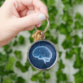 脳ネットワークイラストレーション – ニューラルネットワーク キーホルダー (手)