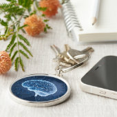 脳ネットワークイラストレーション – ニューラルネットワーク キーホルダー (側面)