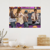 脳バーガー ポスター (キッチン)