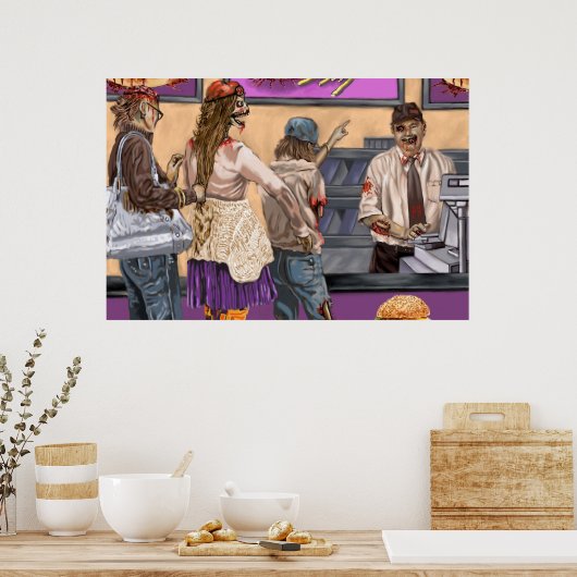 脳バーガー ポスター (キッチン)