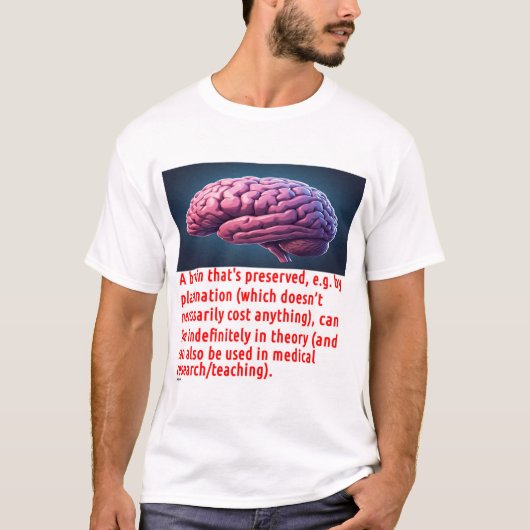 脳保存のメッセージ (漫画) Tシャツ (正面)