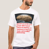 脳保存のメッセージ (球体) Tシャツ (正面)