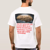 脳保存のメッセージ (球体) Tシャツ (裏面)