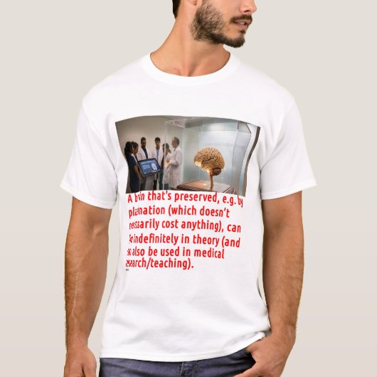 脳保存のメッセージ (部屋) Tシャツ (正面)