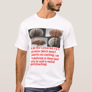 脳保存のメッセージ (4画像デザイン) Tシャツ