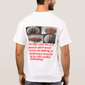 脳保存のメッセージ (4画像デザイン) Tシャツ (裏面)