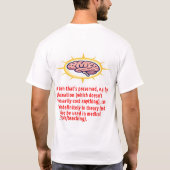 脳保存メッセージ (ロゴ) Tシャツ (裏面)