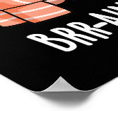 脳凍結生物学おもしろい解剖学Pun Dark BG ポスター (角)