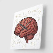 脳力 スクエア壁時計 (傾斜)