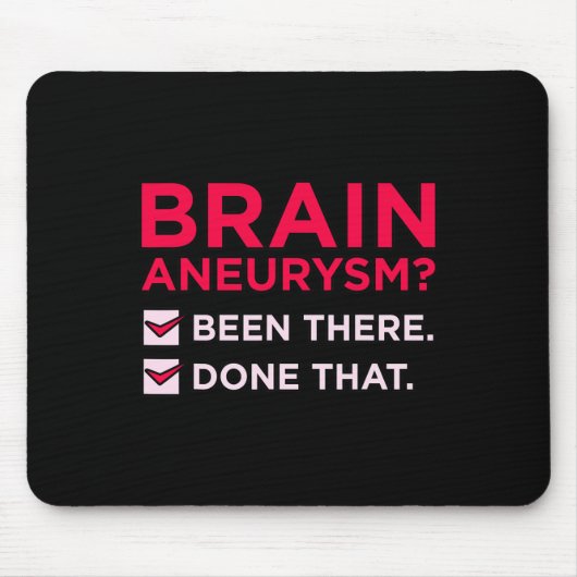 脳動脈瘤がある認識度月のサポート マウスパッド (正面)