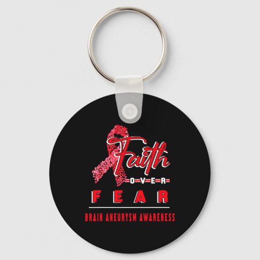 脳動脈瘤を持つ認識度信仰は常にFを越える キーホルダー (正面)