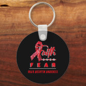 脳動脈瘤を持つ認識度信仰は常にFを越える キーホルダー (正面)