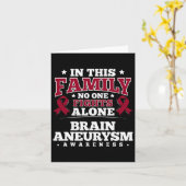 脳動脈瘤患者へのギフト - バーガンディ リボン カード (黄色い花)