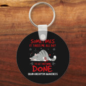 脳動脈瘤認識度かわいいゾウひまわりB キーホルダー (正面)