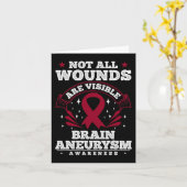 脳動脈瘤認識度ギフト – すべての傷が カード (黄色い花)