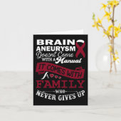 脳動脈瘤認識度バーガンディーリボンファミリース カード (黄色い花)