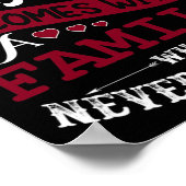 脳動脈瘤認識度バーガンディーリボンファミリース ポスター (角)