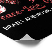 脳動脈瘤認識度ピースラブキュールヒョウ1 ポスター (角)