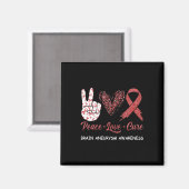 脳動脈瘤認識度ピースラブキュールヒョウ1 マグネット (正面/裏面)