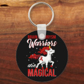 脳動脈瘤認識度戦士おもしろいユニコーン キーホルダー (裏面)