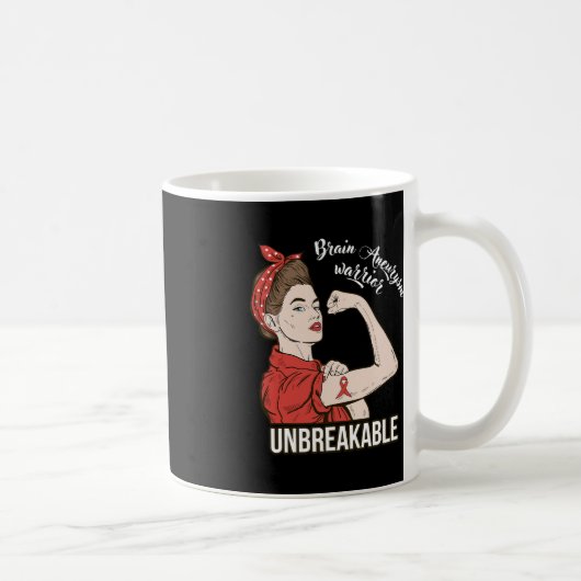 脳動脈瘤認識度戦士Unbreakable Tee コーヒーマグカップ (右)