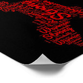 脳動脈瘤認識度月語付きリボン ポスター (角)