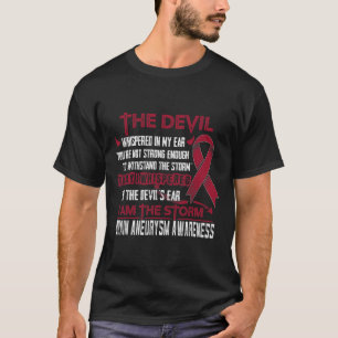 脳動脈瘤認識度私はストームデビル Tシャツ